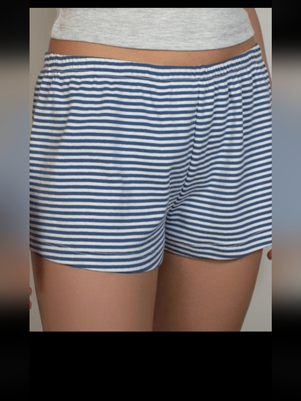 Green Striped Stretchy Shorts Lounge Women's XL